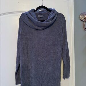 Women's Blue Cowl Neck Sweater